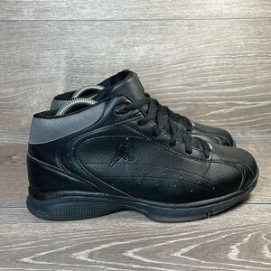 Above the Rim ATR Mens Sz 8.5 Black Gray Mid Top Lace Up Basketball Sneakers